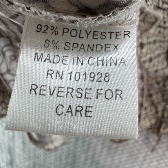 Y2K Suzie in the City Top Womens M Brown Gold Babydoll V-Neck Flared Long Sleeve - Picture 16 of 16